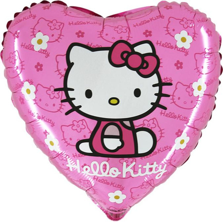 BALON FOLIOWY SERCE HELLO KITTY 18 CALI 46 CM