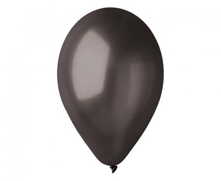 BALONY LATEKSOWE METALICZNE CZARNE 33 CM 50 SZT.