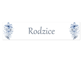 TABLICA REJESTRACYJNA RODZICE NIEBIESKIE KWIATY 2 SZT