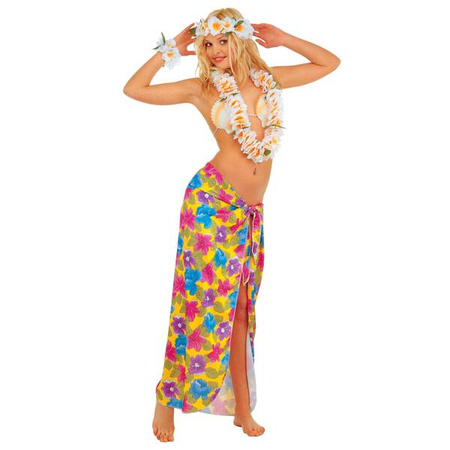 PAREO HAWAJSKIE ŻÓŁTE W KWIATY