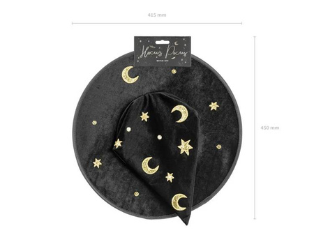 ZESTAW CZARODZIEJKI: KAPELUSZ WELUROWY CZARNY + SPÓDNICZKA TUTU CZARNA 