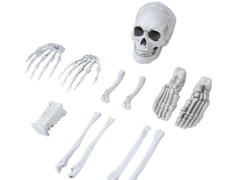 ZESTAW KOŚCI 12 SZT HALLOWEEN