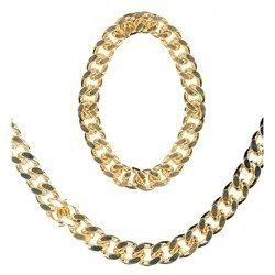 ZESTAW BIŻUTERII ŁAŃCUCH KIETA+BRANSOLETA GANGSTERA