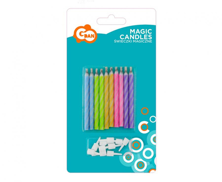 ŚWIECZKI NIEGASNĄCE MAGICZNE WIELOKOLOROWE 10 SZT