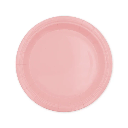 TALERZYKI PAPIEROWE RÓŻOWY 18 CM 6SZT.