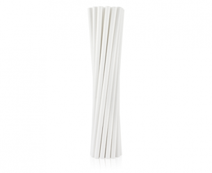 SŁOMKI PAPIEROWE BIAŁE 12 SZT.