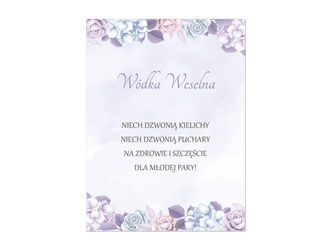 ETYKIETY SAMOPRZYLEPNE NA WÓDKĘ LAWENDOWE 9 SZT