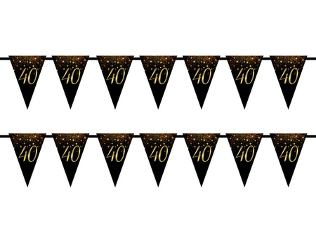 BANER GIRLANDA PAPIEROWA 40 URODZINY 5 M