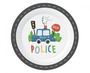 TALERZYKI POLICJA 22 CM 6 SZT.