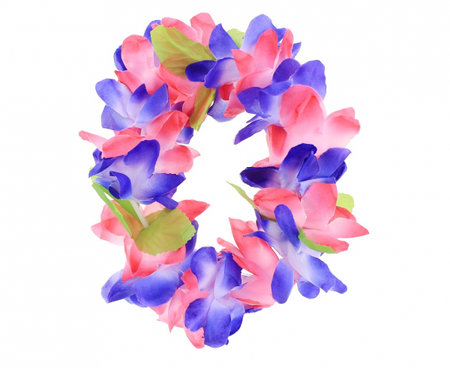 OPASKA HAWAJSKA DUŻE FIOLETOWO-RÓŻOWE KWIATY