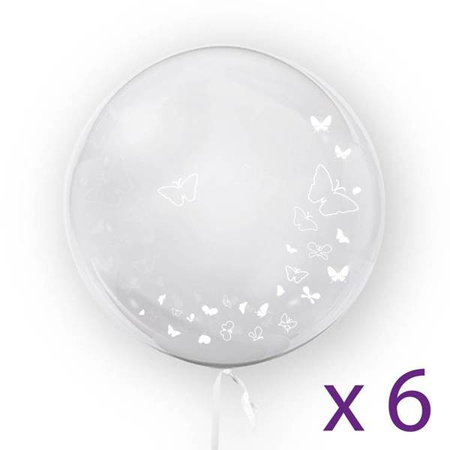 ZESTAW 6 SZT. – "MOTYLE" BIAŁY