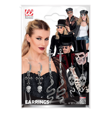 KOLCZYKI HALLOWEENOWE 6 MODELI