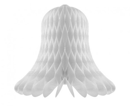 Dekoracja srebrna wisząca Dzwonek 20 cm, 1 szt. srebrny