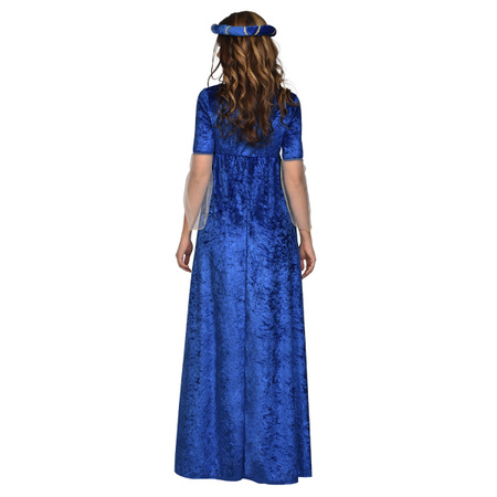 STRÓJ DAMSKI ŚREDNIOWIECZNA DAMA NIEBIESKA 