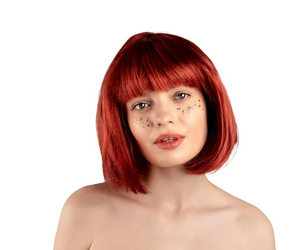 PERUKA KLEOPATRA TRUSKAWKOWY RÓŻ