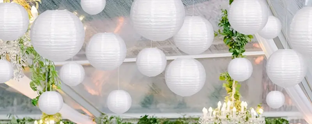 ZESTAW 4 LAMPIONÓW PAPIEROWYCH 20 CM, 25 CM, 35 CM, 45 CM