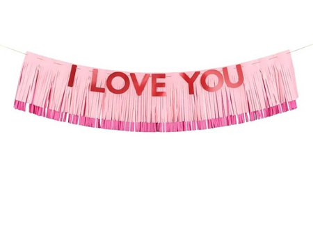 Baner I Love You, 150x30 cm, mix