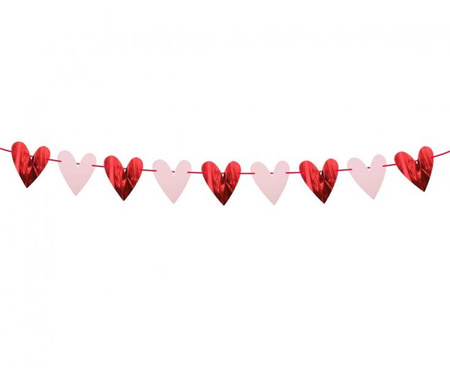 GIRLANDA PAPIEROWA SERCA 200 CM
