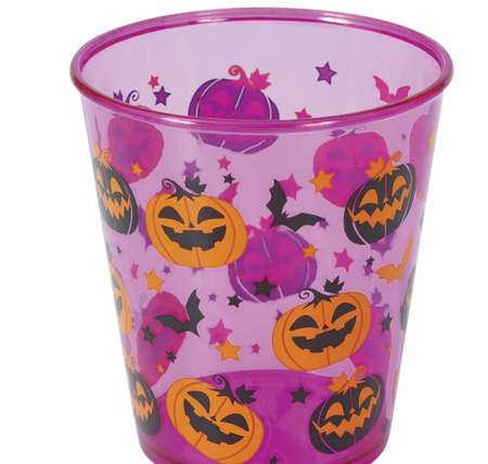 KUBEK PLASTIKOWY FIOLETOWY HALLOWEEN 10 CM