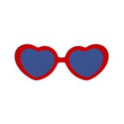 OKULARY SERCA CZERWONE