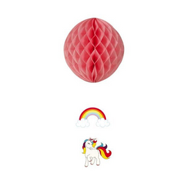 Dekoracja kula z jednorozcem 30 x 55 cm