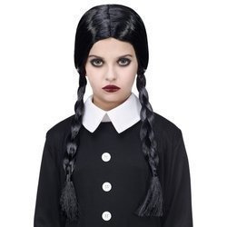 PERUKA CZARNE WARKOCZE WEDNESDAY