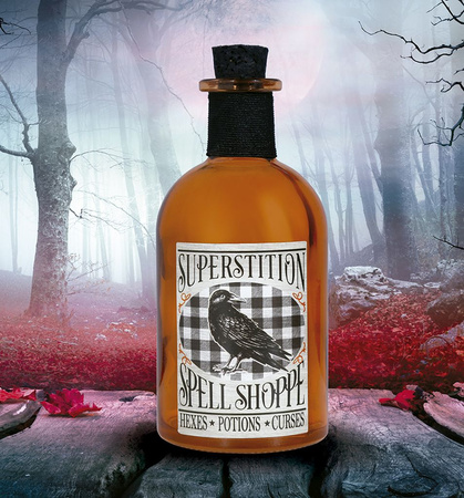 ASSORTED GLASS POISON BOTTLES, 13 CMS.