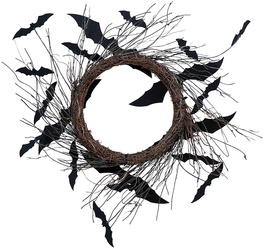 WIENIEC Z GAŁĄZEK Z NIETOPERZAMI