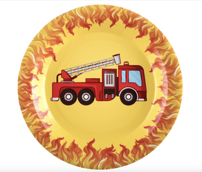 TALERZYKI PAPIEROWE STRAŻAK MAŁY 23 CM 10 SZT