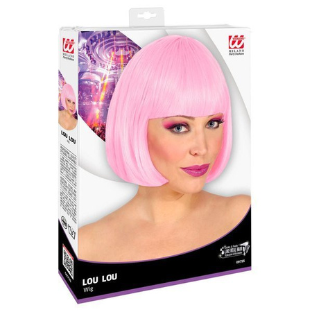 PERUKA LOU LOU JASNY RÓŻ RÓŻOWA