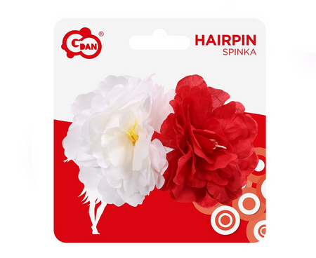 SPINKA KWIAT BIAŁO-CZERWONY