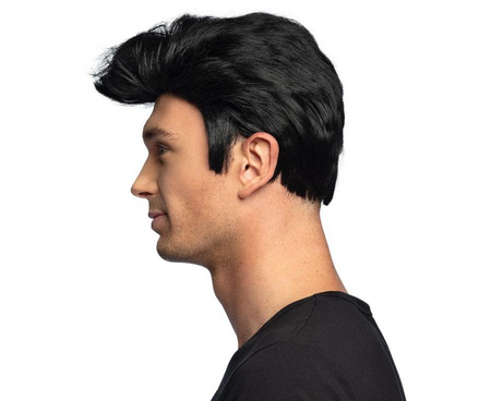 PERUKA MĘSKA CZARNA ELVIS