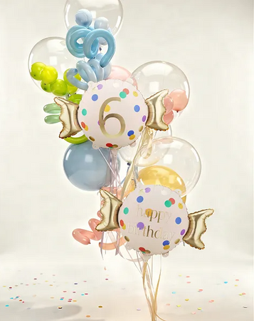 BALON FOLIOWY CUKIEREK 6 CYFRA 61 X 37 CM