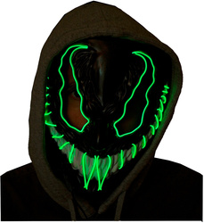 MASKA LED CZARNA  POTWÓR