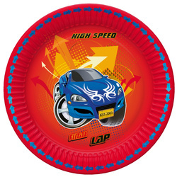 TALERZYKI PAPIEROWE SAMOCHÓD 18 CM