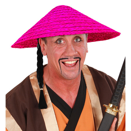 KAPELUSZ CZAPKA CHIŃCZYKA SŁOMKOWA RÓŻOWA