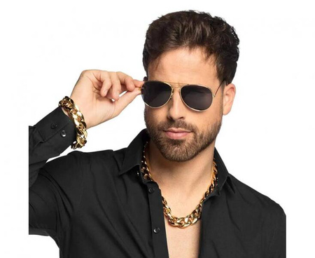 Zestaw dla dorosłych Pimp (naszyjnik, bransoleta, okulary)