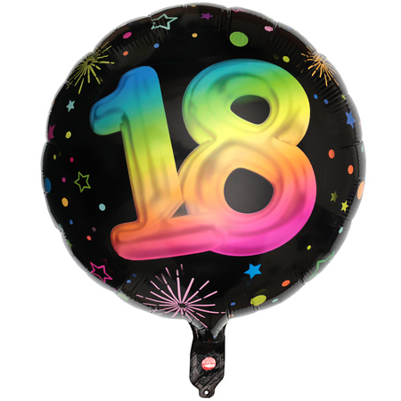 BALON FOLIOWY FIESTA 18 URODZINY 45 CM 1 SZT