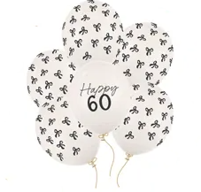BALONY LATEKSOWE GLAMOUR 60 HAPPY BIRTHDAY 30 CM 6 SZT
