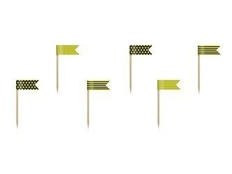 FLAGIETKI NA PIKU MINI PSZCZÓŁKA MIX 7 CM 6 SZT