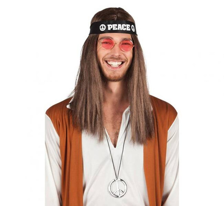 Zestaw Peace (opaska na włosy, okulary, naszyjnik pokoju)