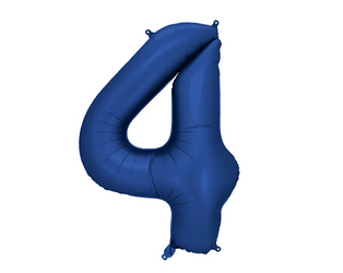 BALON FOLIOWY CYFRA 4 86CM GRANAT