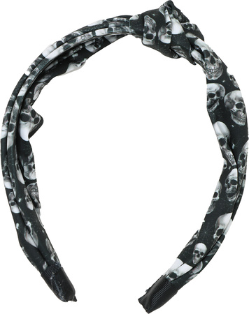 OPASKA NA GŁOWĘ CZASZKI CZARNA HALLOWEEN