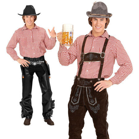 KOSZULA BAWARSKA MĘSKA CZERWONA