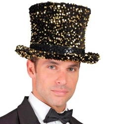 CYLINDER CEKINOWY ZŁOTY