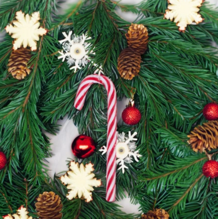 LASKI CUKROWE NA CHOINKĘ BOMBKI 3 SZT 