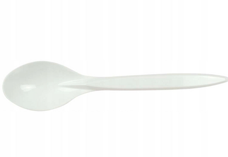 ŁYŻKI WIELORAZOWE BIAŁE 18 CM 8 SZT