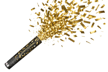 TUBA ZŁOTE KONFETTI 40 cm