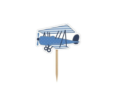 Karteczki na piku Samolocik, 10cm (1 karton / 50 op.) (1 op. / 6 szt.)