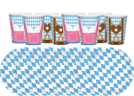 ZESTAW OKTOBERFEST TALERZYKI+KUBECZKI